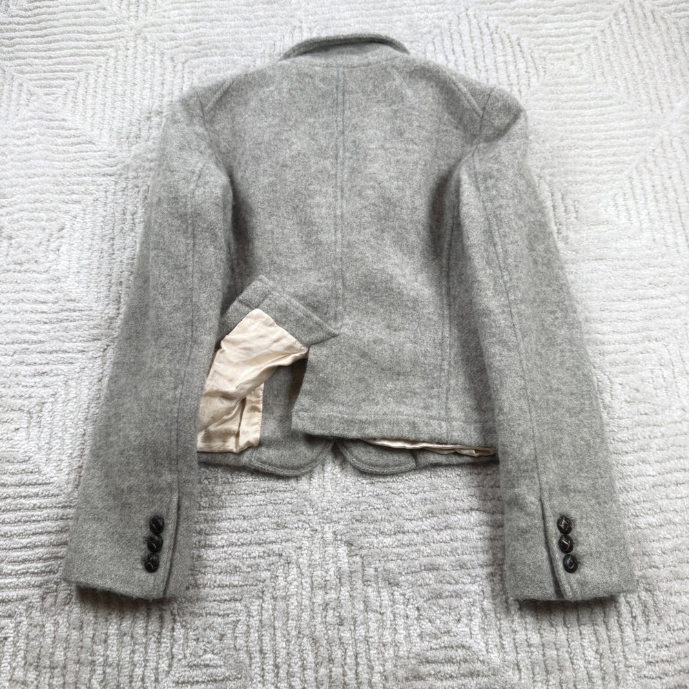 Banana Republic Wool Blazer Womens 4 Grey Tailored Preppy Old Money Vintage Y2K - Picture 2 of 16